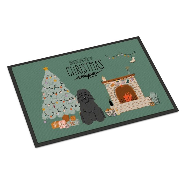 Jensendistributionservices 24 x 36 in. Bouvier Des Flandres Christmas Everyone Indoor or Outdoor Mat MI2553612 - main